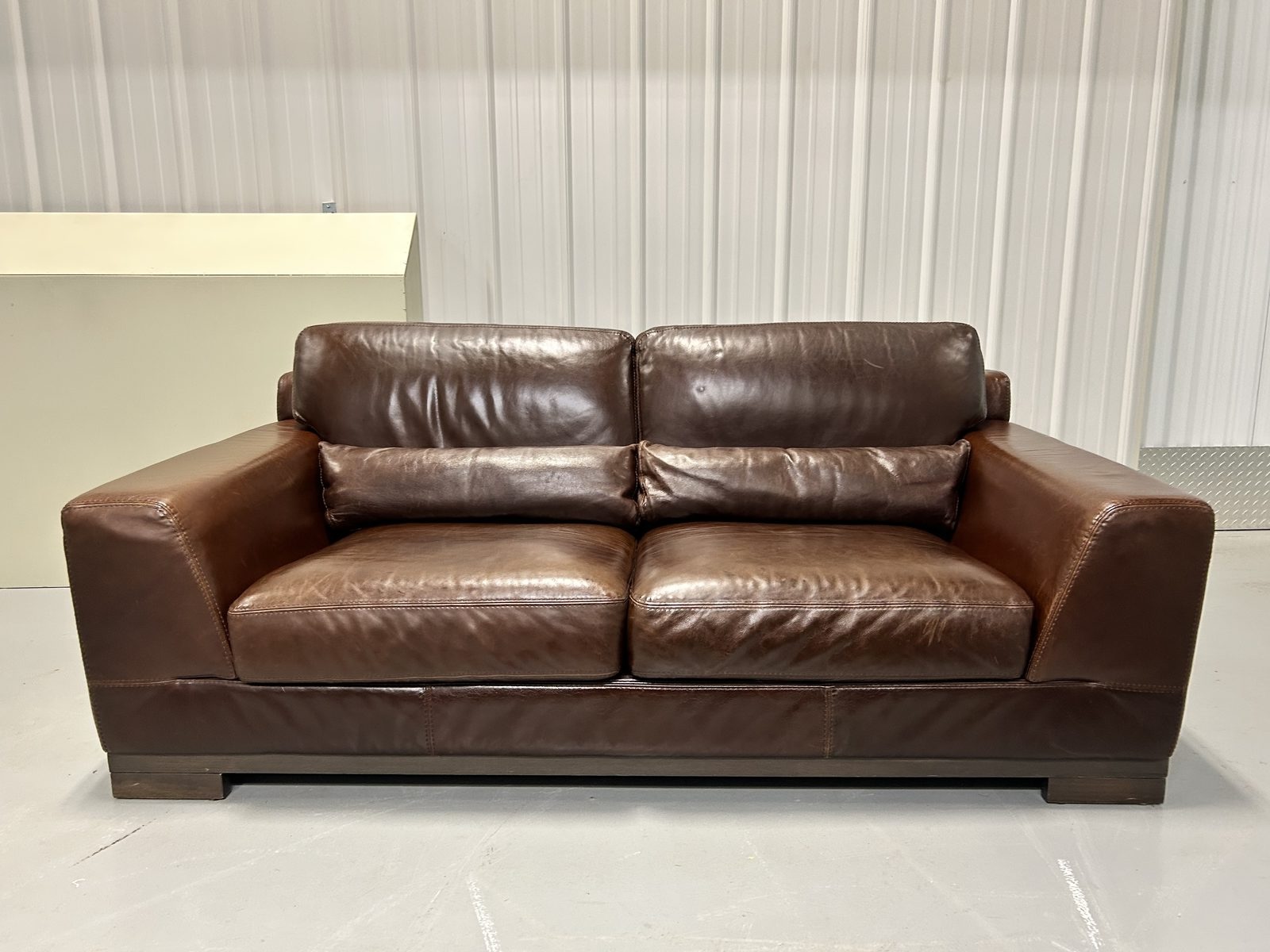 Natuzzi Italia Full-Grain Aniline Leather Loveseat Set